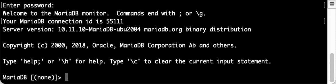 MariaDB Server auf macOS.