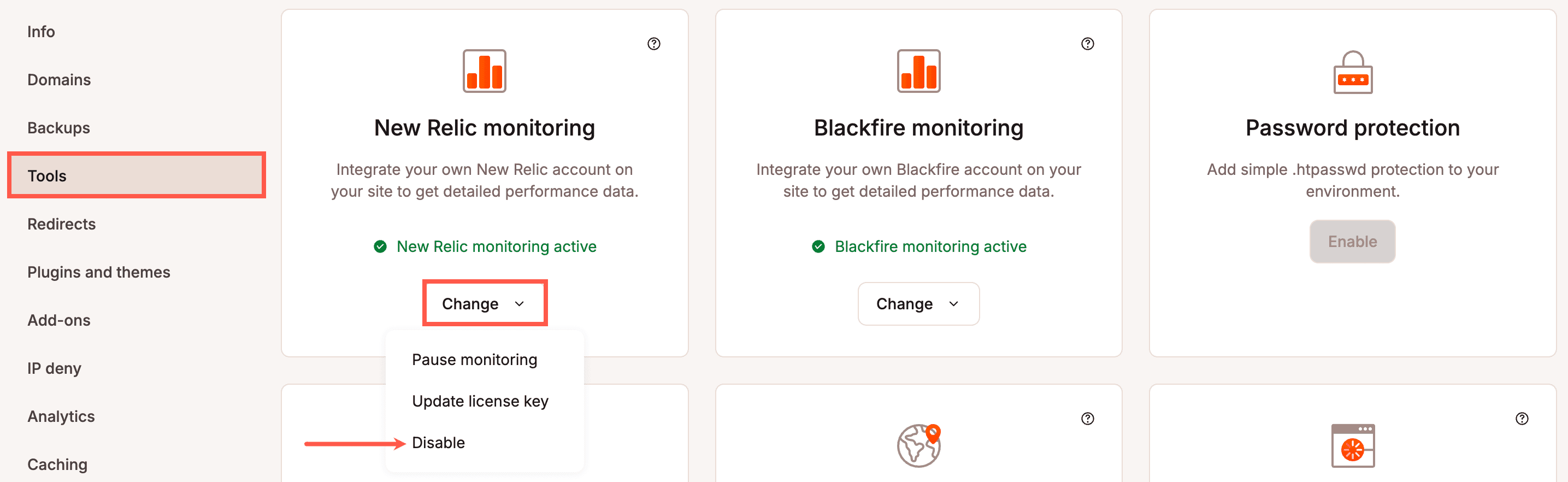 Disable New Relic monitoring.