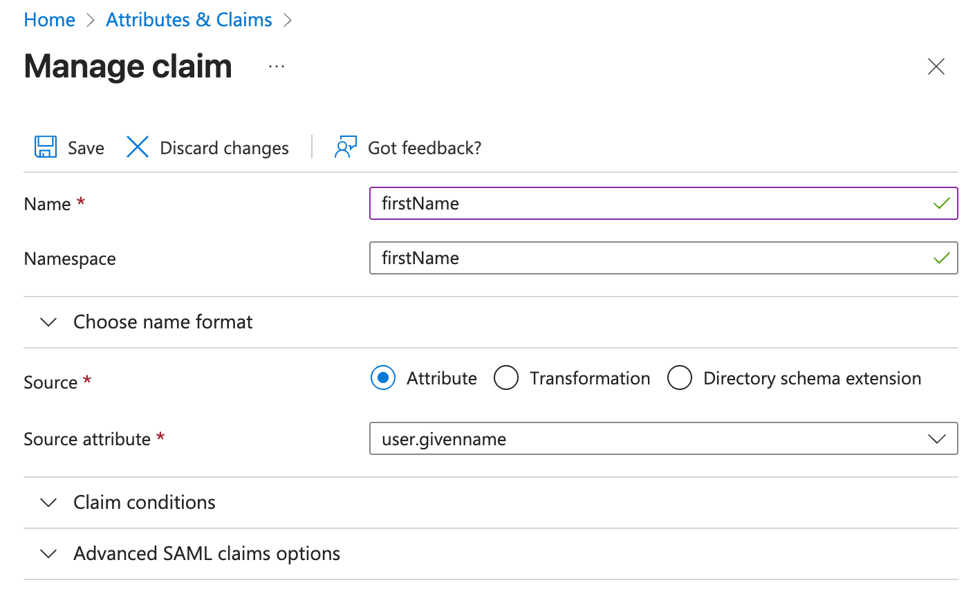 Aggiornare la richiesta di nome in Microsoft Entra.