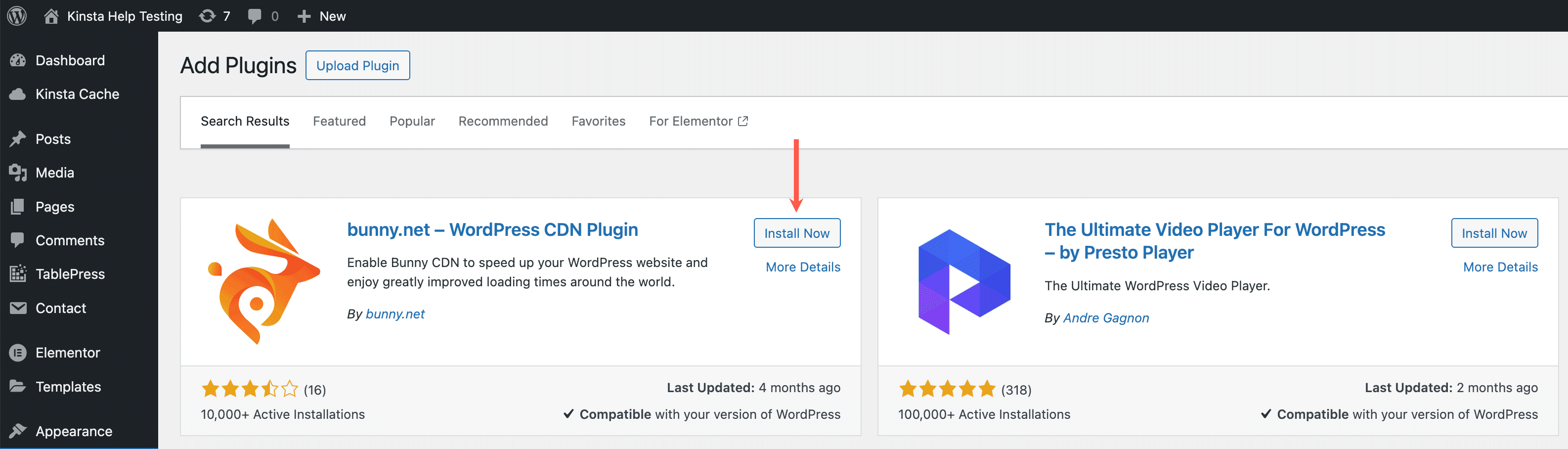 Install the bunny.net plugin.