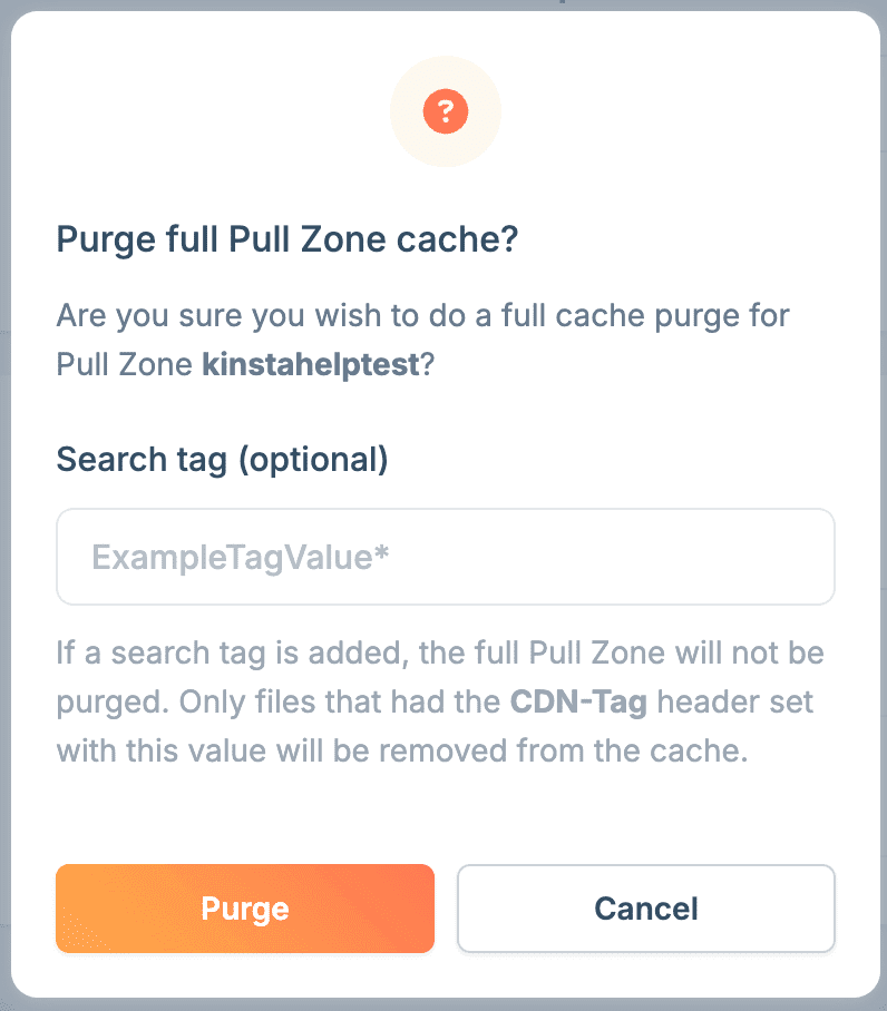 Purge the full CDN cache in Bunny.