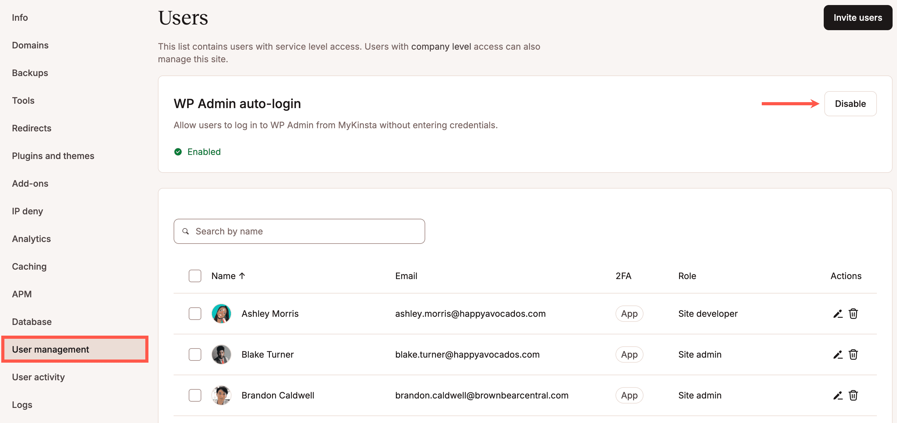 Desativar login automático do WP Admin no MyKinsta.