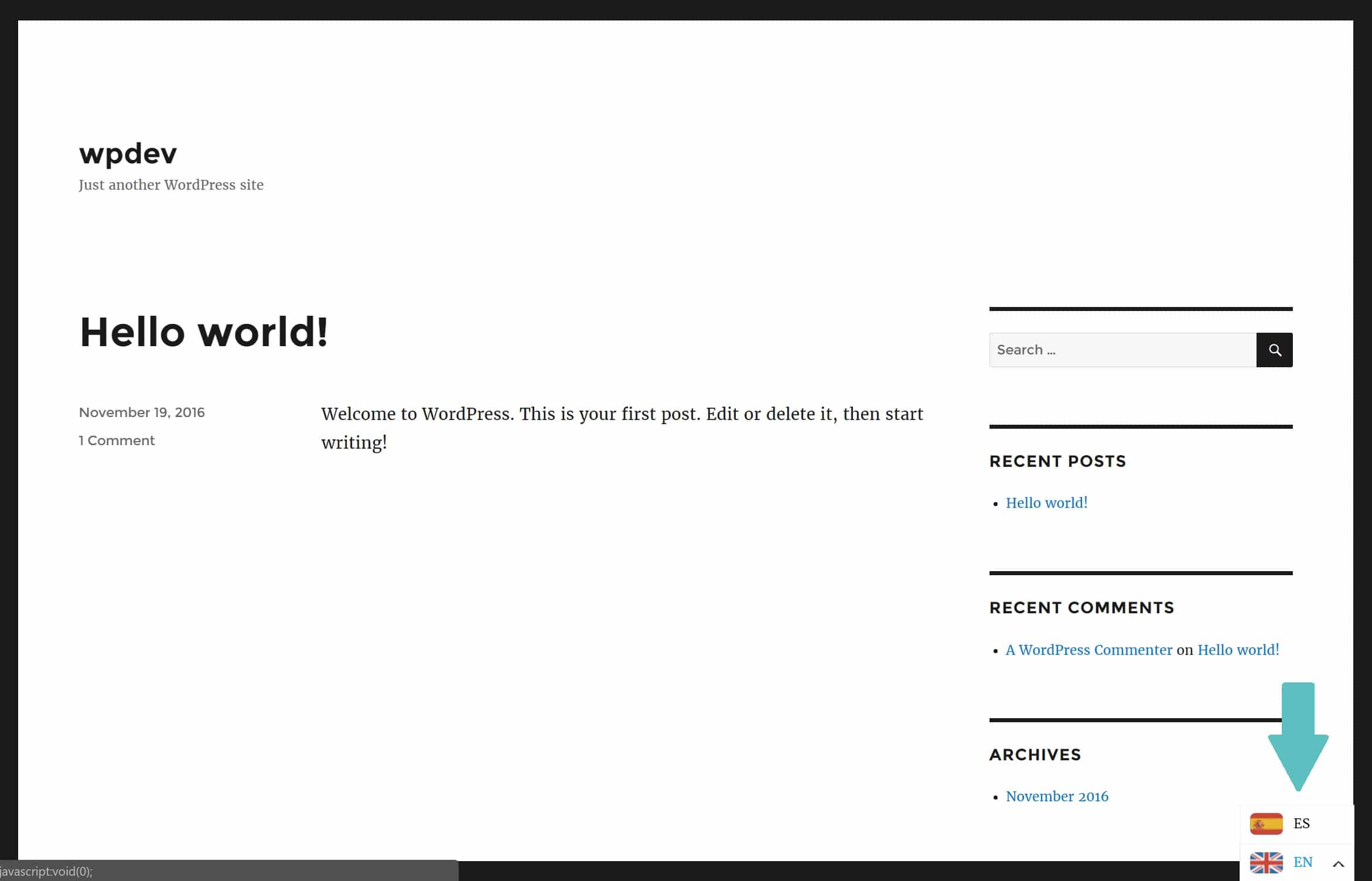 Language switcher Sprachumschalter