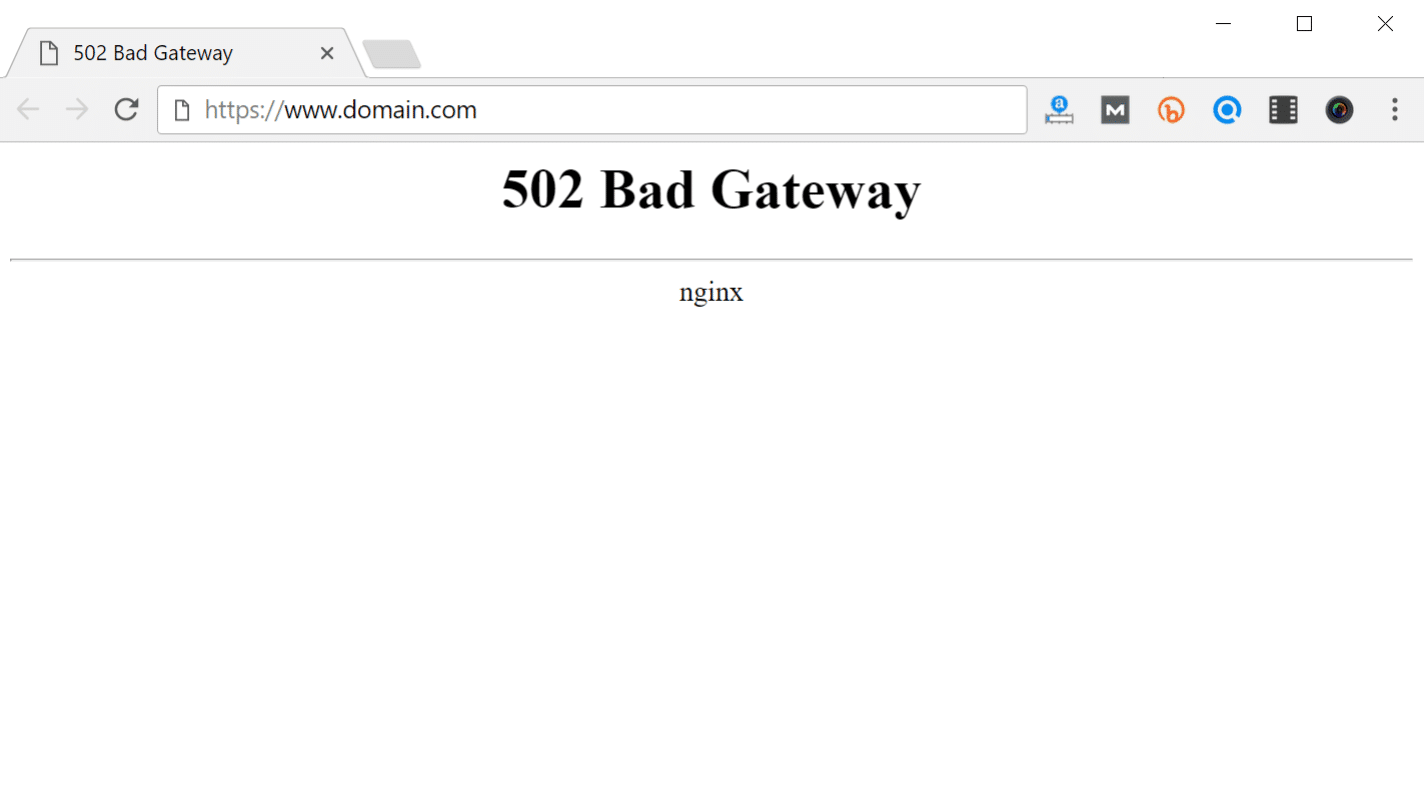 502 bad gateway Fehler