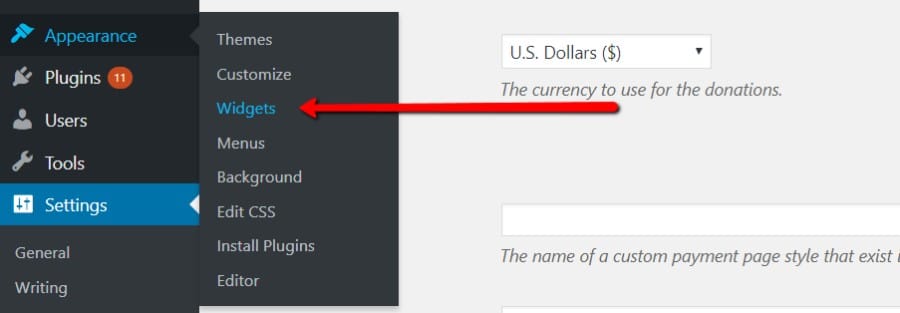 WordPress widgets WordPress-Widgets