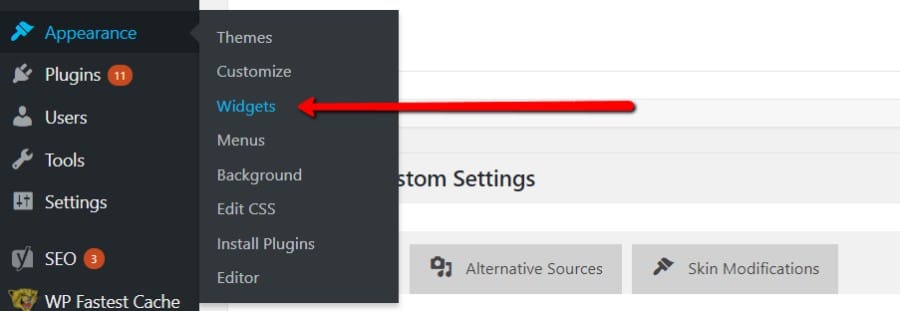 WordPress widgets WordPress-Widgets