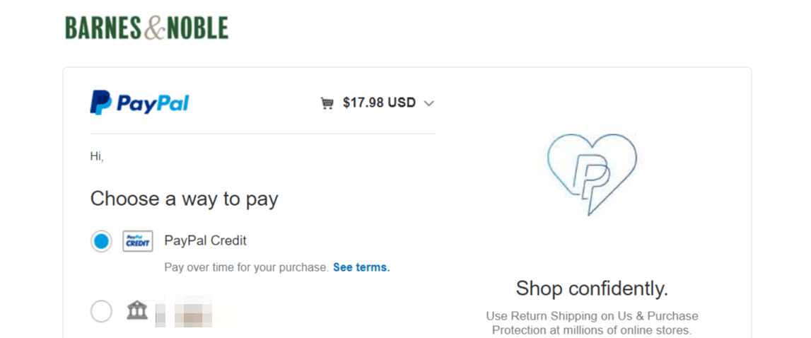 PayPal Zahlungsmethoden