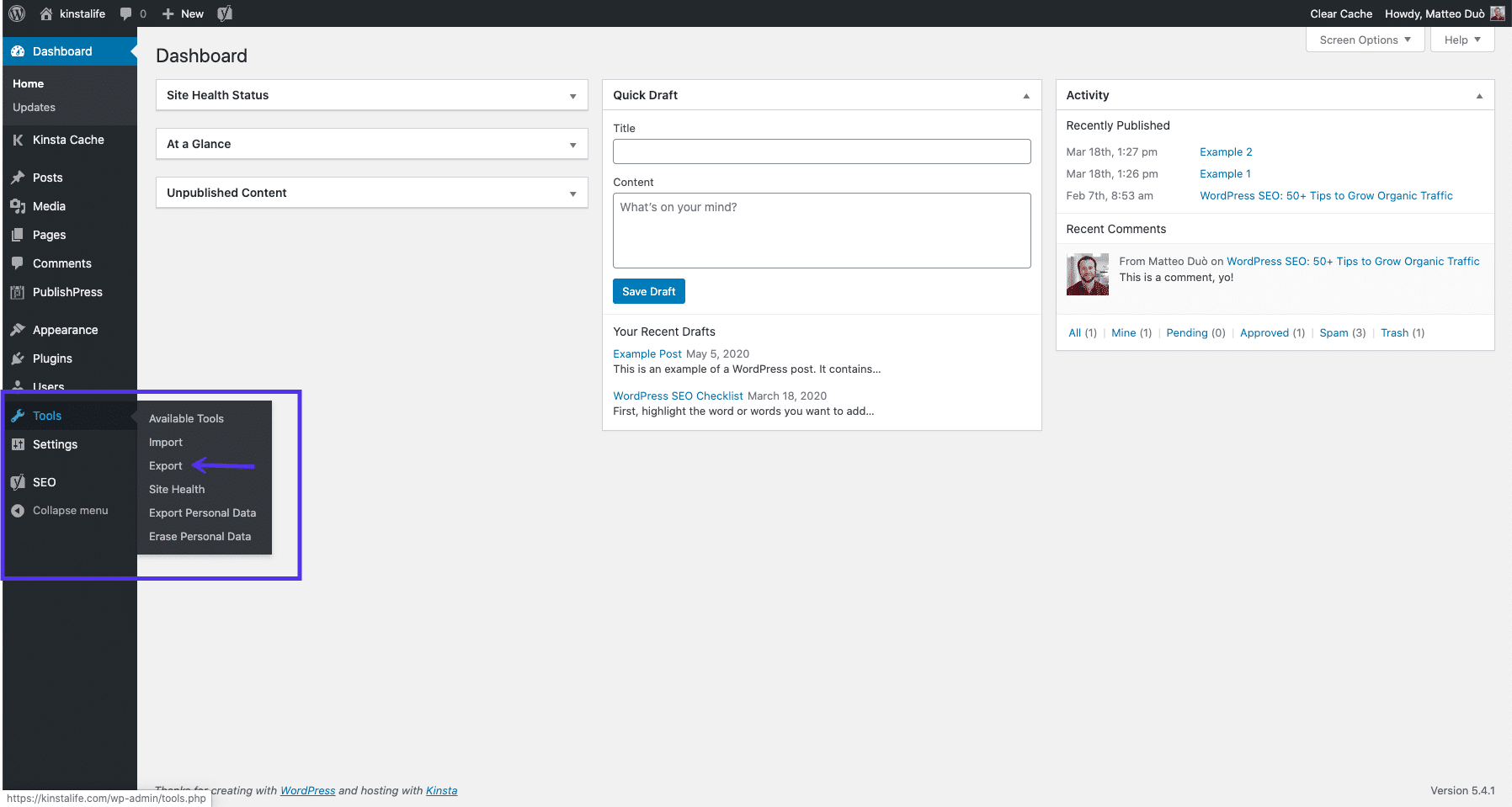 WordPress-Export-Tool