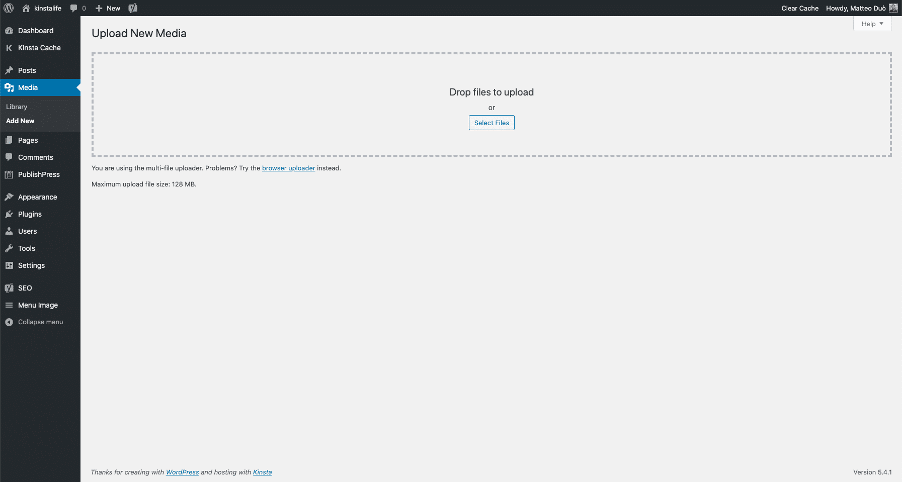 WordPress Medien-Uploader