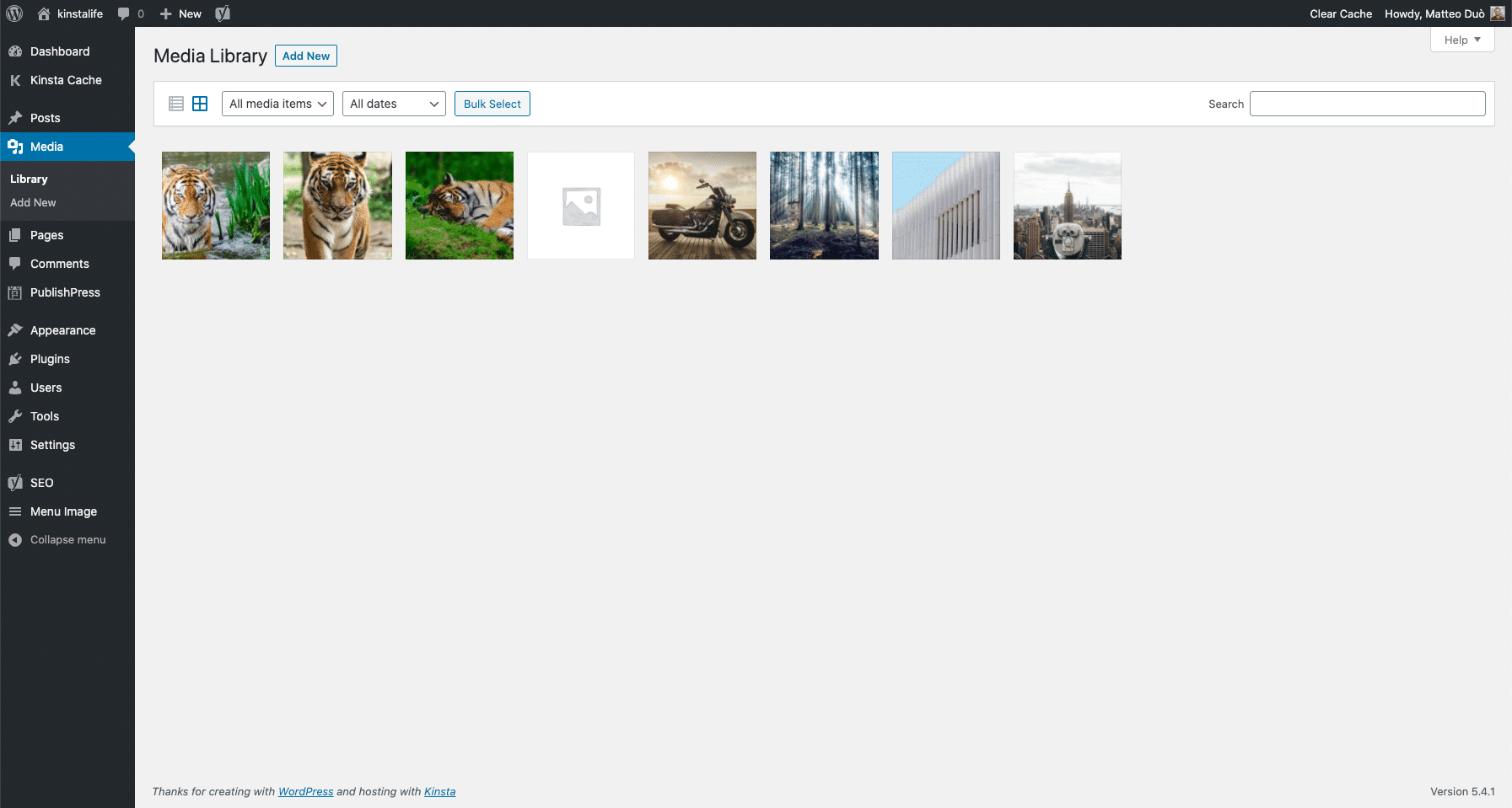 WordPress Medienbibliothek