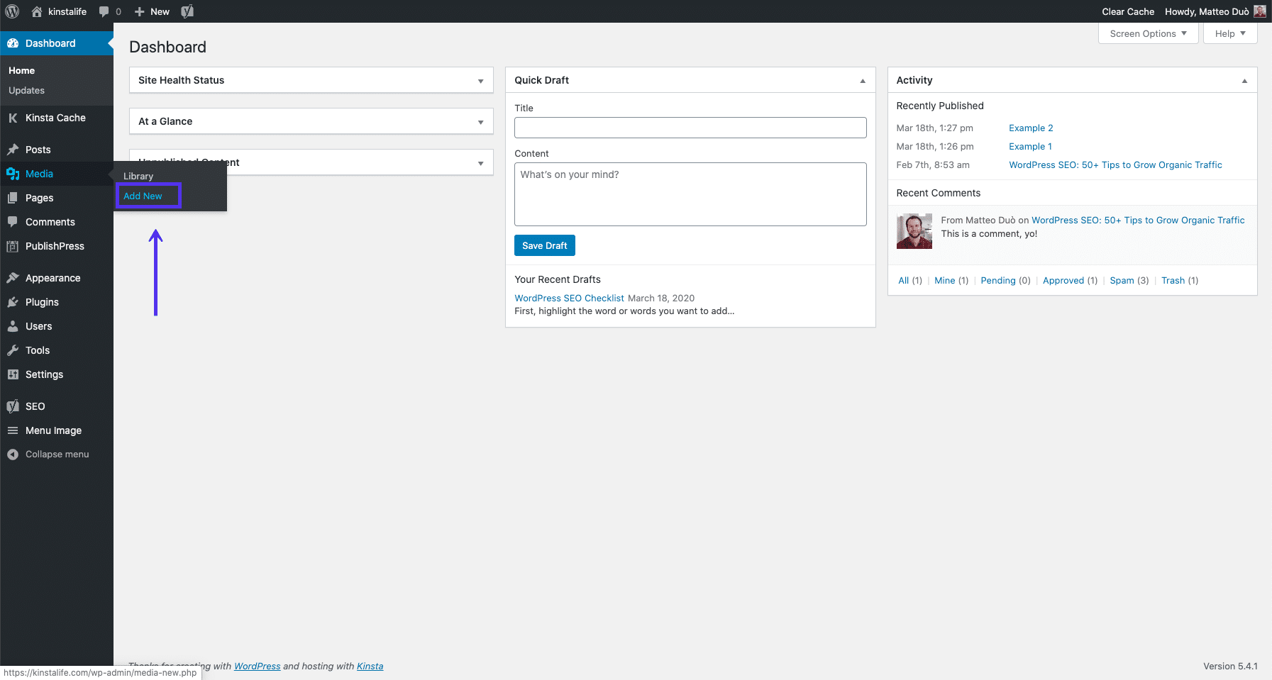 Zugang zum WordPress Media Uploader