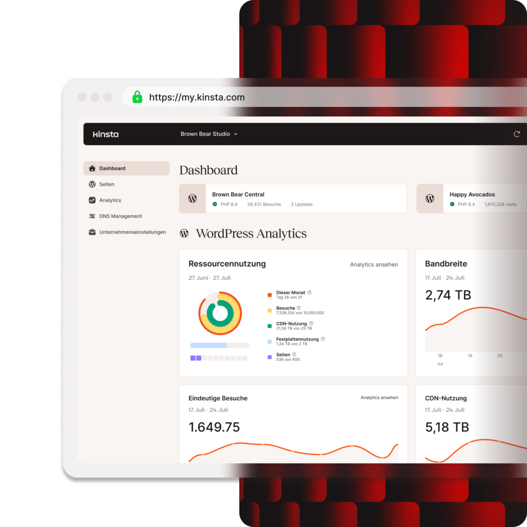 mykinsta dashboard