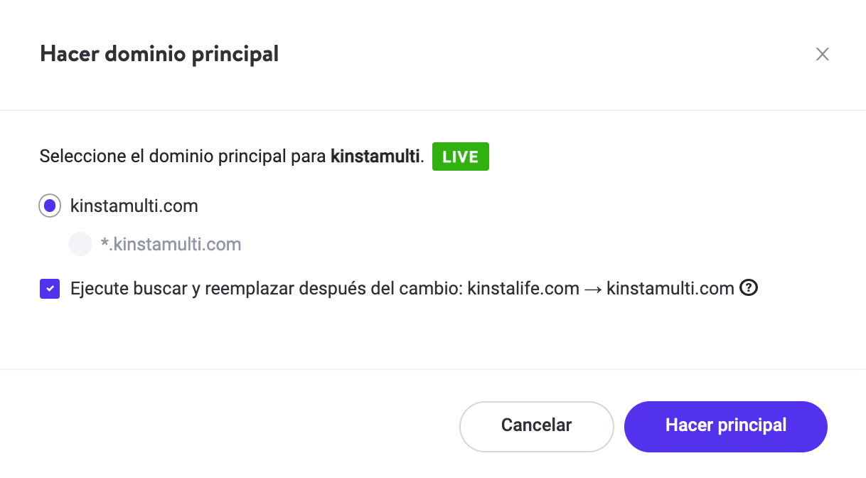Busca y reemplaza tu dominio principal.