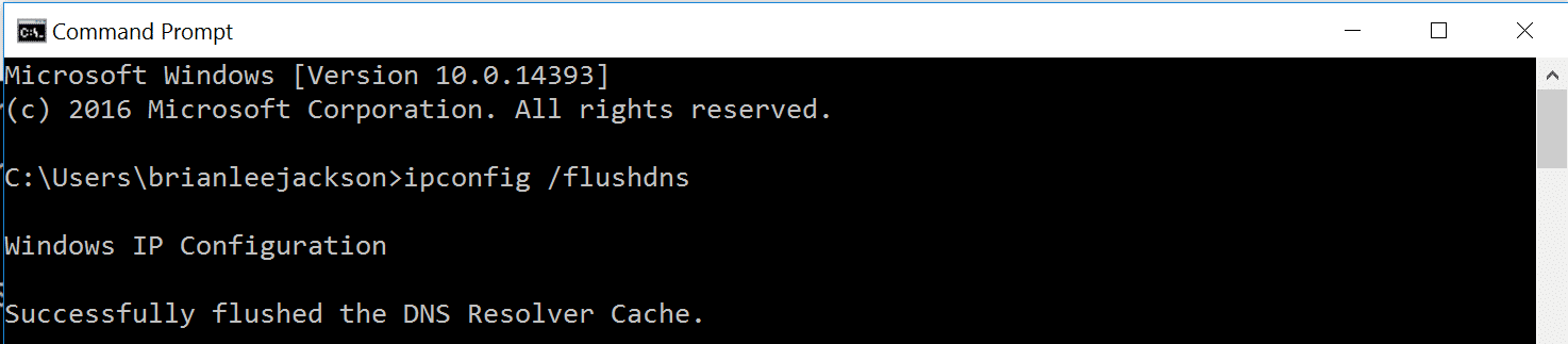 Caché de DNS depurado