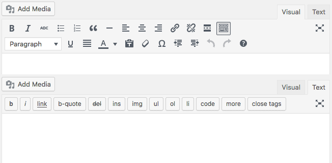 Editores visuales y de texto comparados