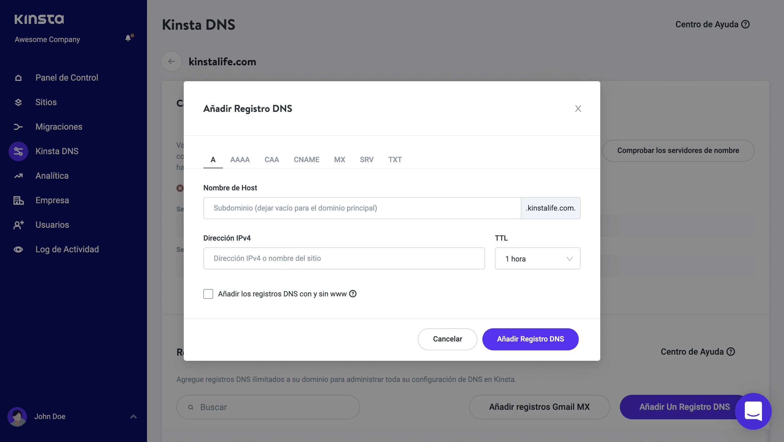 CAA DNS récord