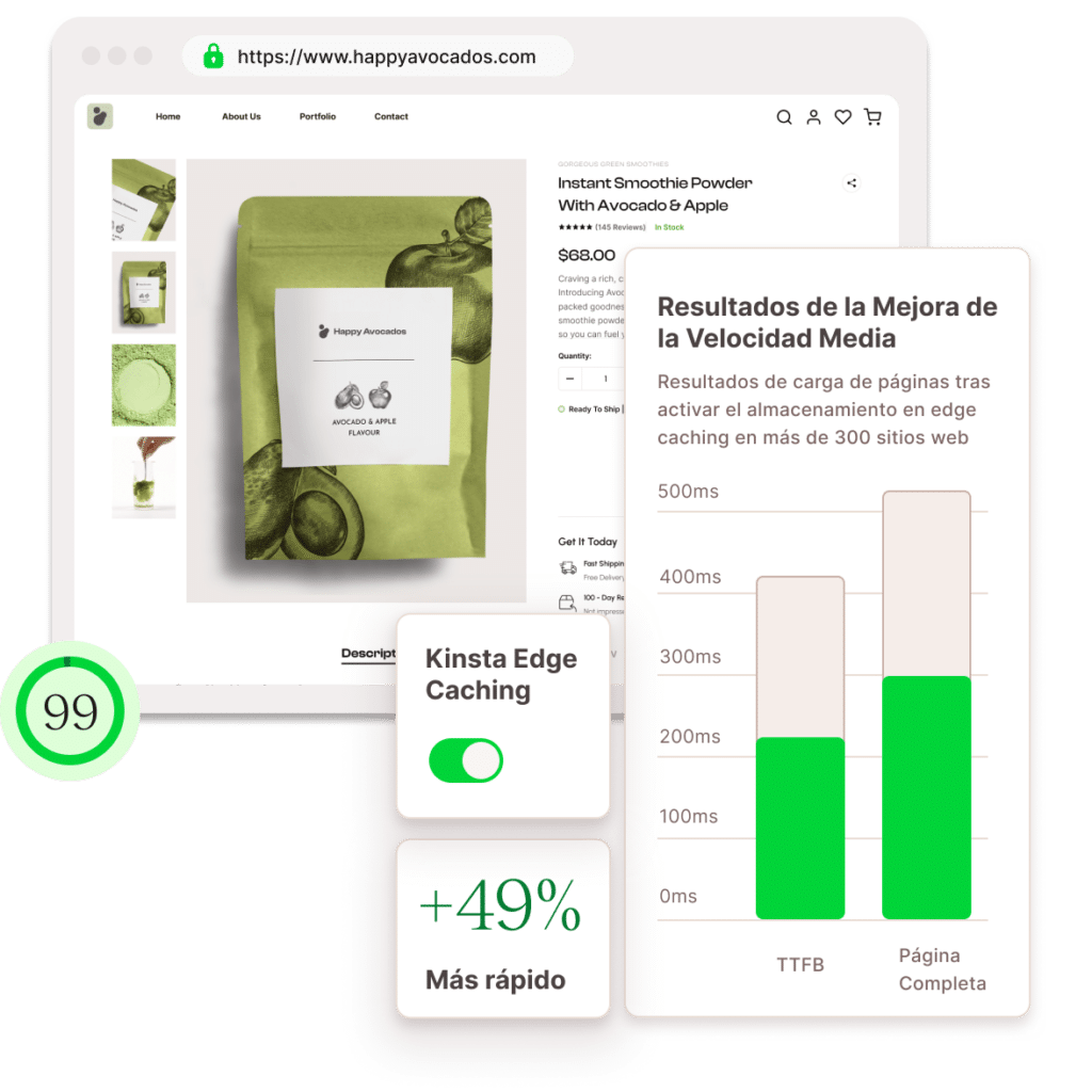 Edge Caching integrado de Kinsta