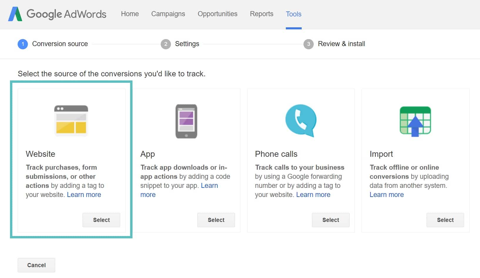 AdWords website conversion Conversion du site Webavec AdWords