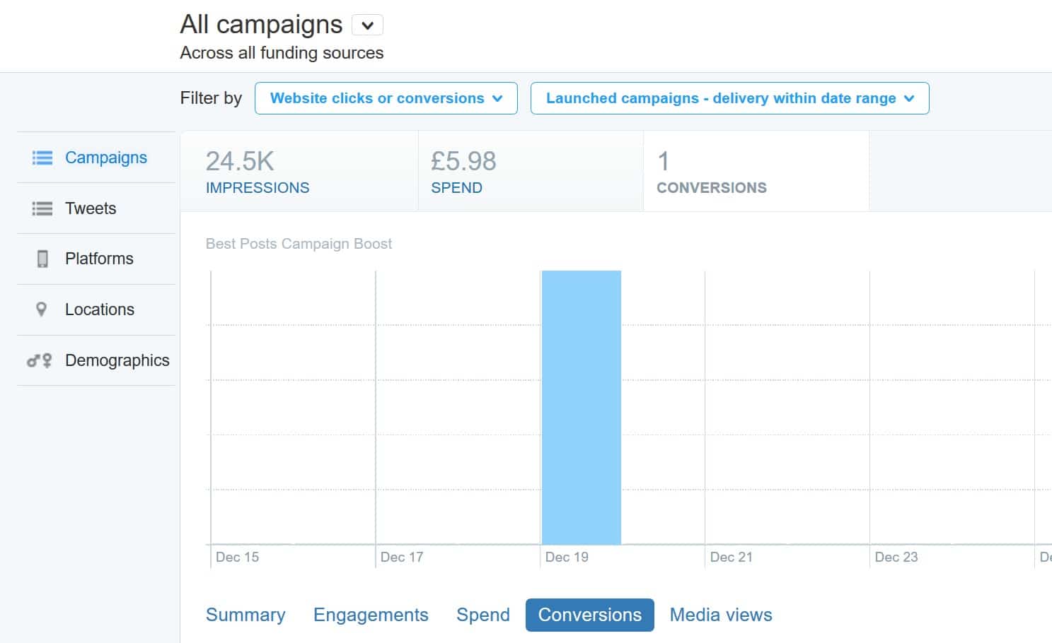 See Twitter conversions Voir les conversions Twitter