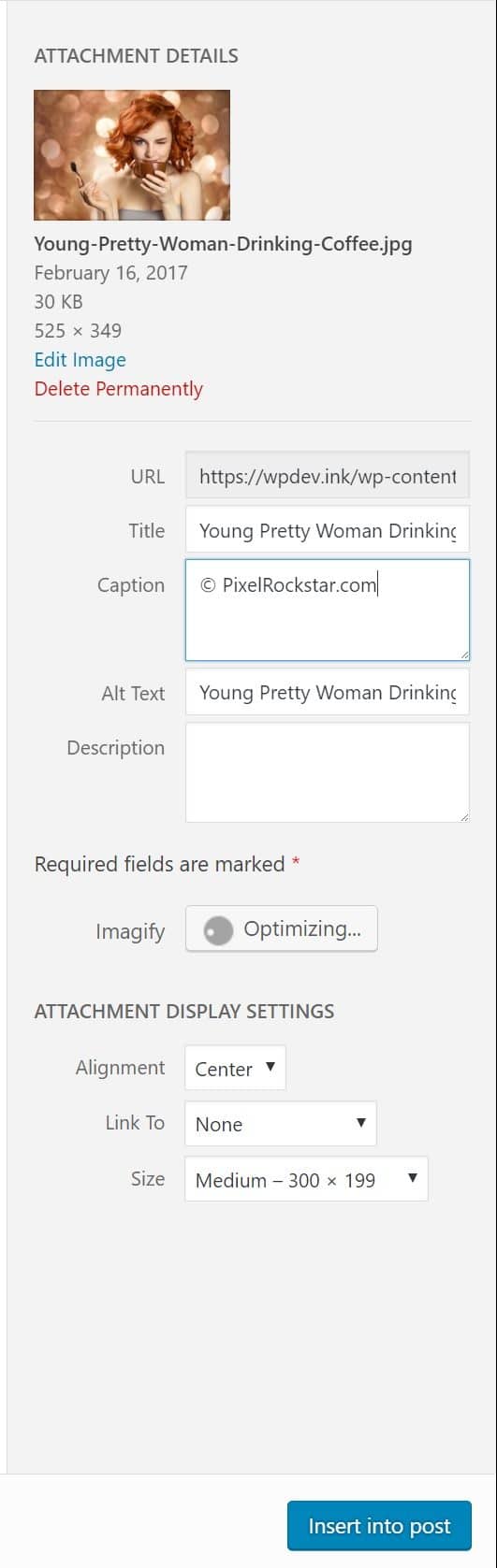 Default stock photo settings Réglages par défaut des photos de stock