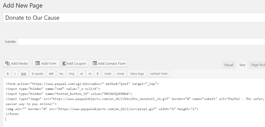 Coller le code dans l'éditeur de texte