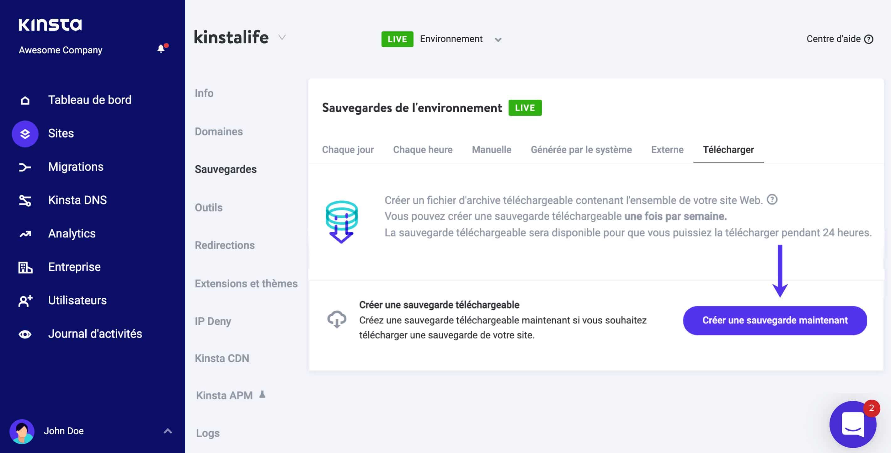 Créer une sauvegarde WordPress manuelle