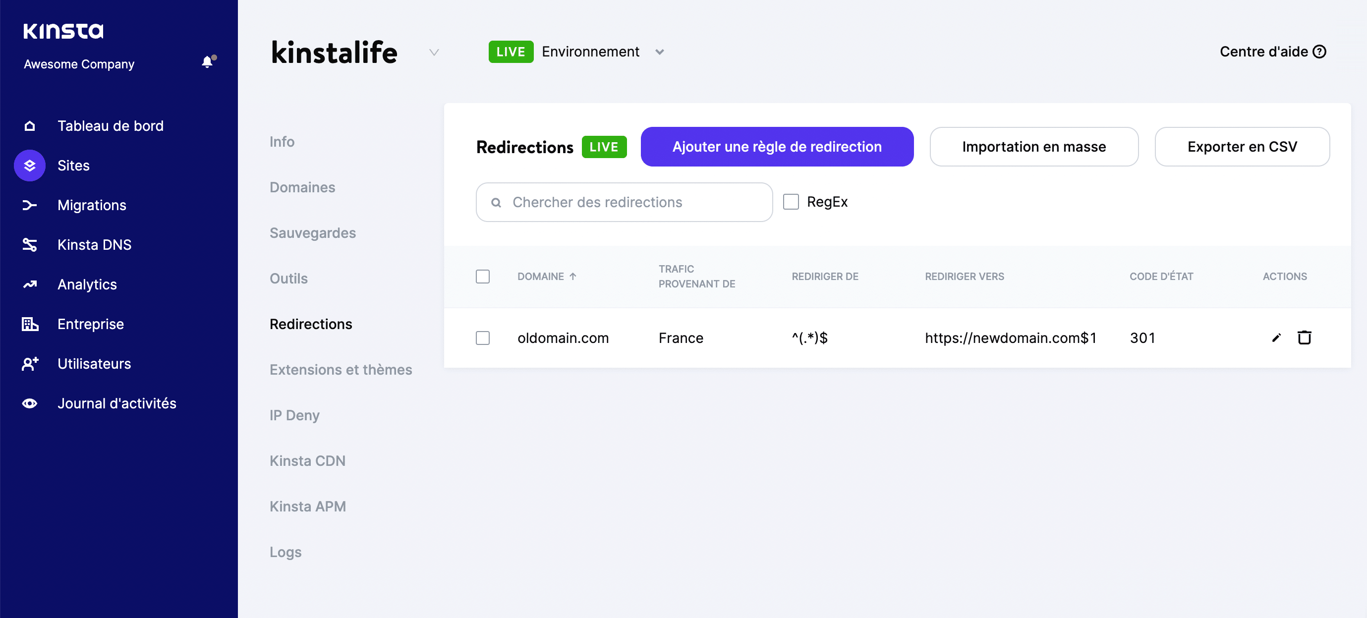 Redirection 301 sur WordPress