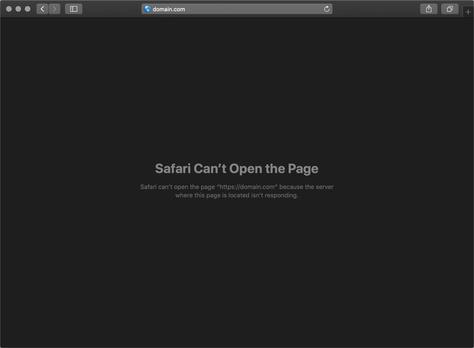 Erreur ERR_CONNECTION_TIMED_OUT dans Safari
