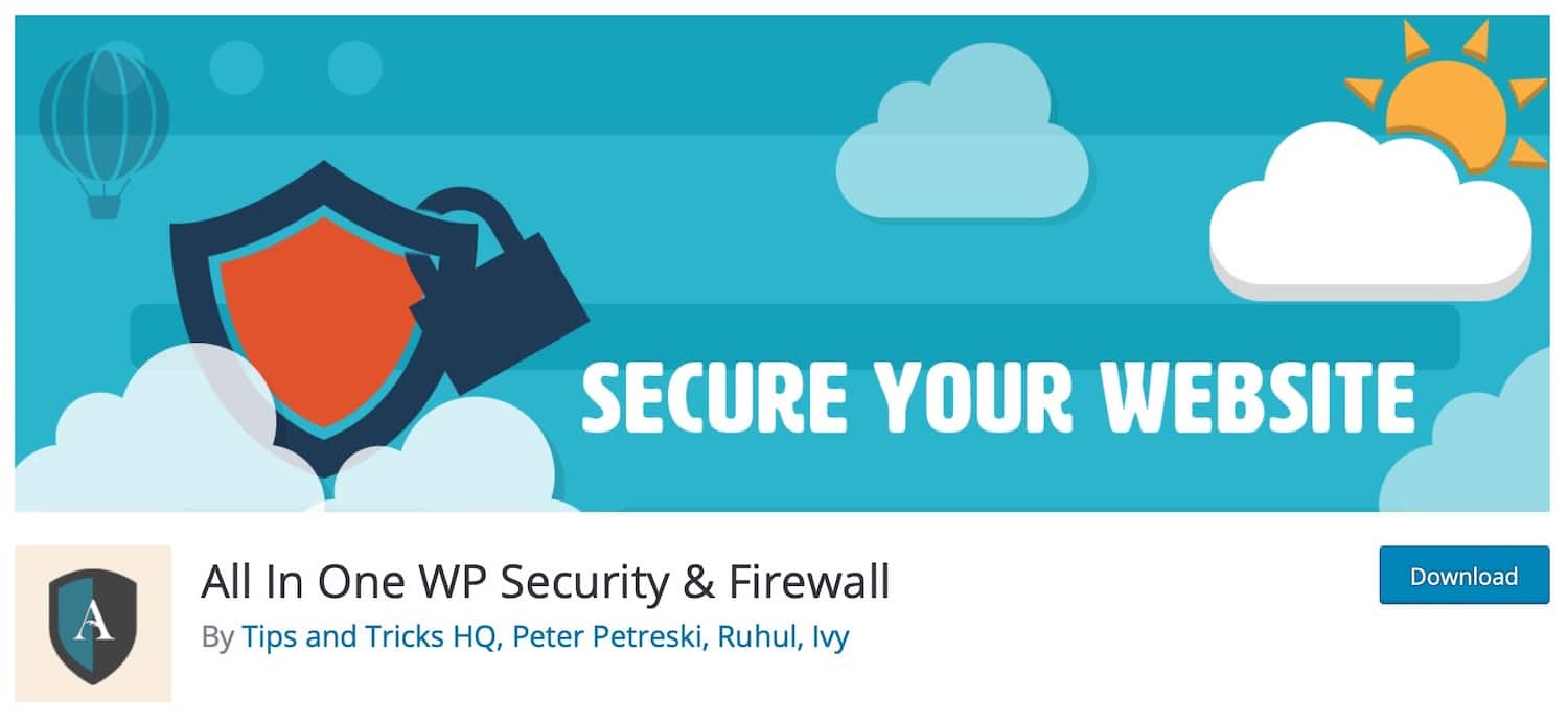Extension All In One WP Security & Firewall