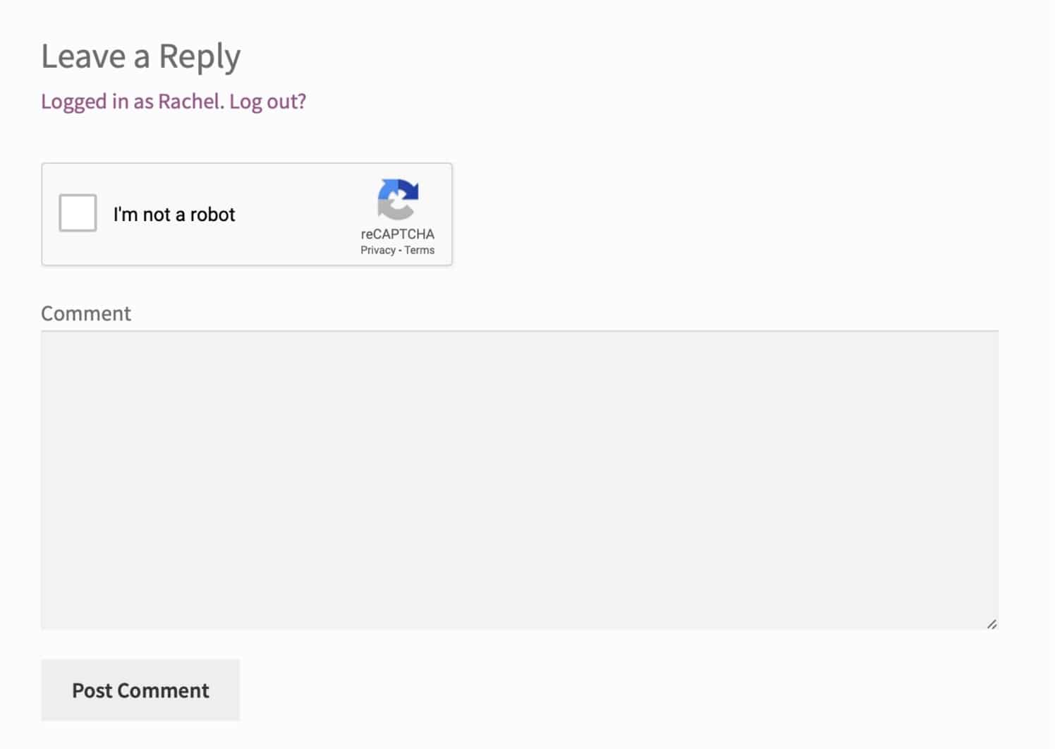 Formulaire de commentaires avec Captcha
