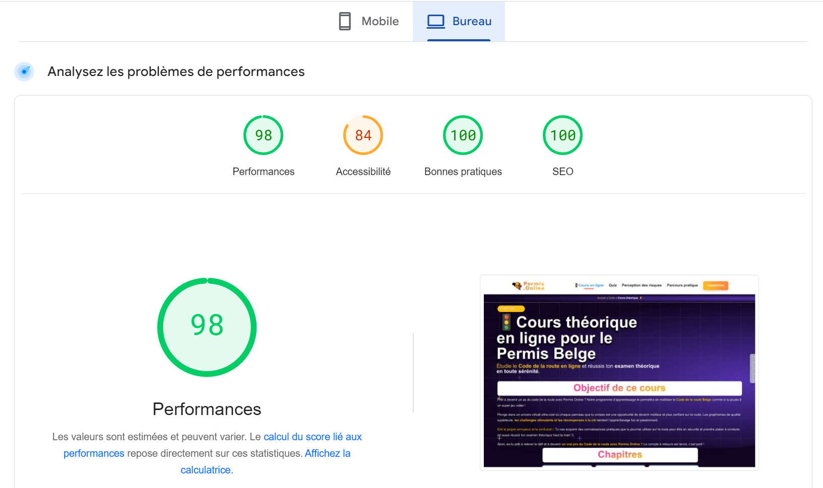 Permis Online am Desktop