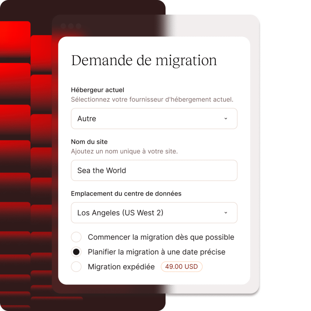 Migrations expertes gratuites et illimitées réalisées par l'équipe Kinsta