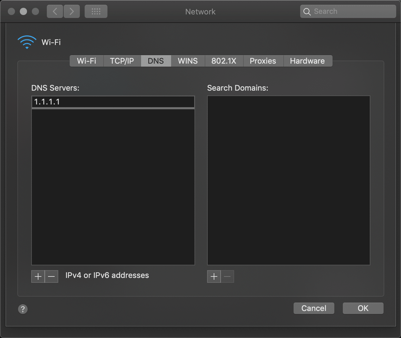 DNS su Mac
