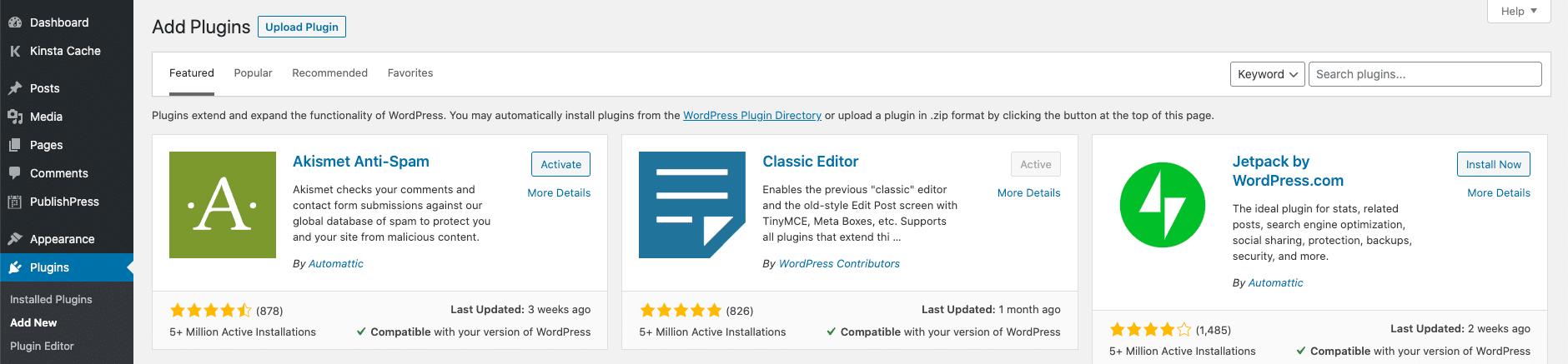 Installazione di un plugin in multisite