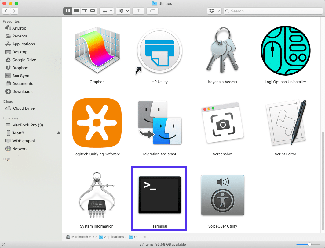 L'applicazione terminale su Mac