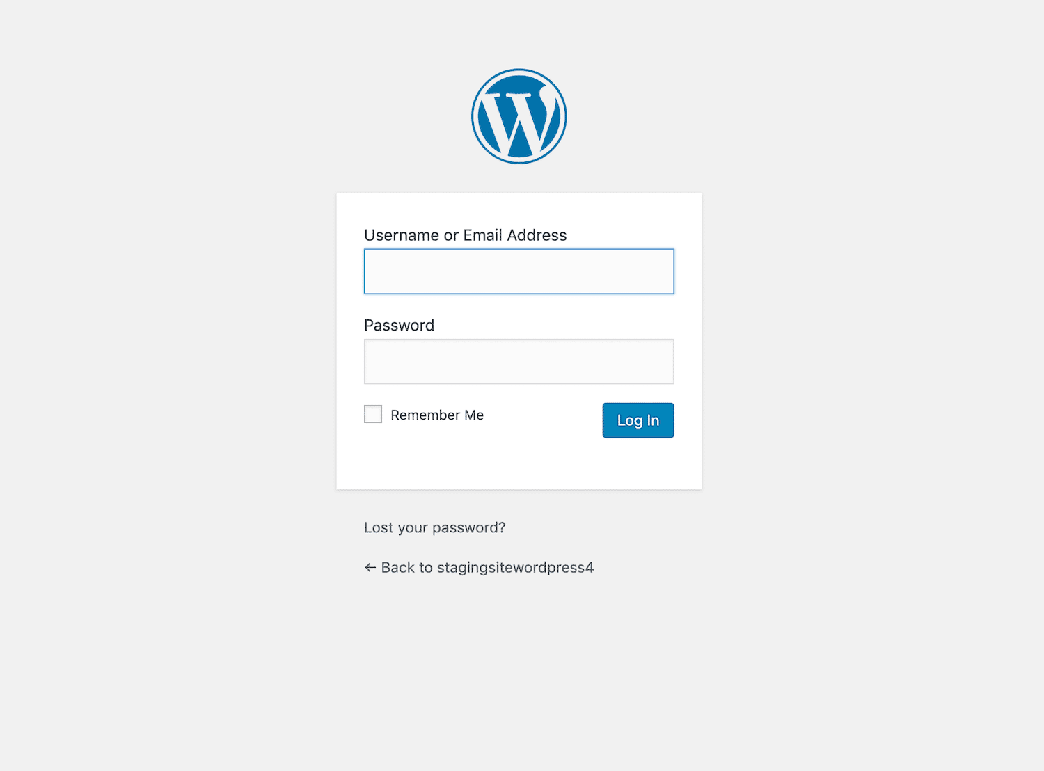 WordPressのログイン画面