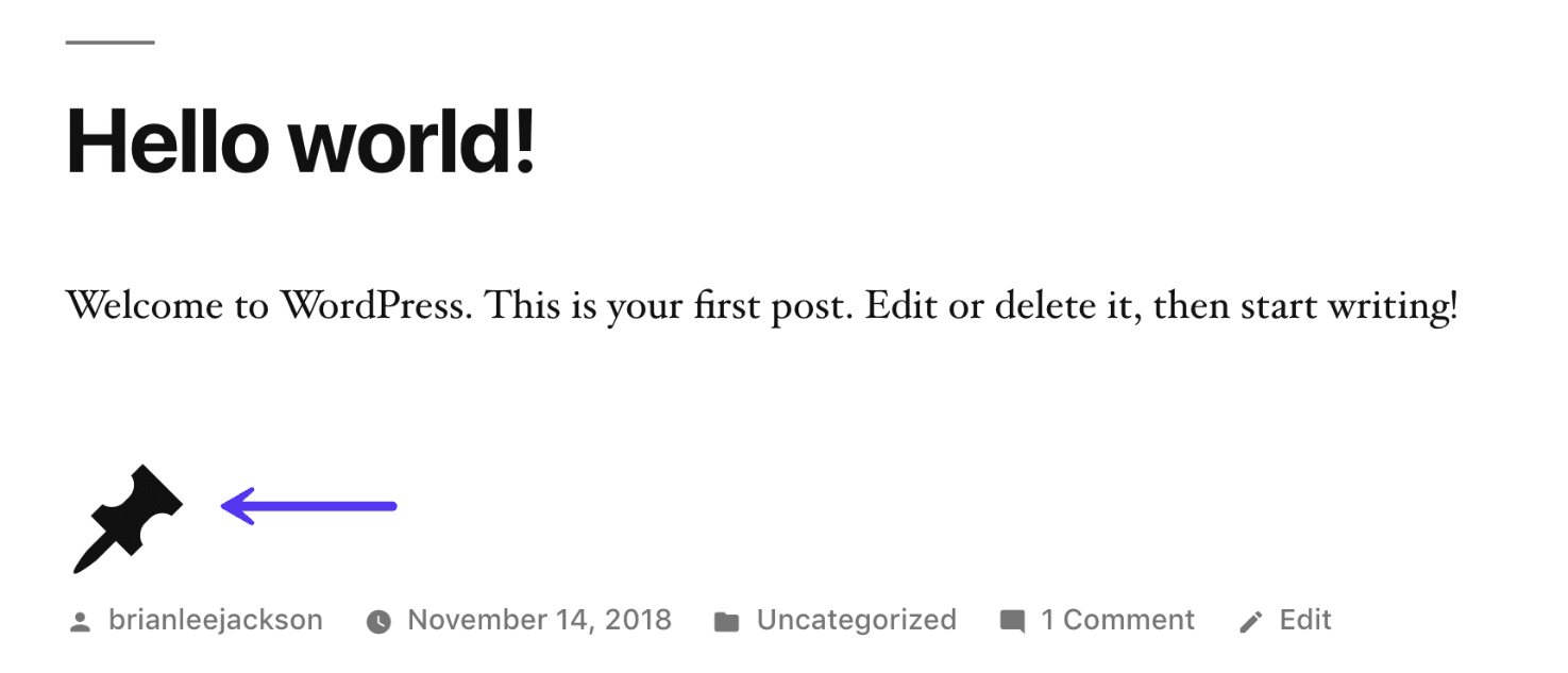 Voorbeeld van Dashicons in WordPress 5.0