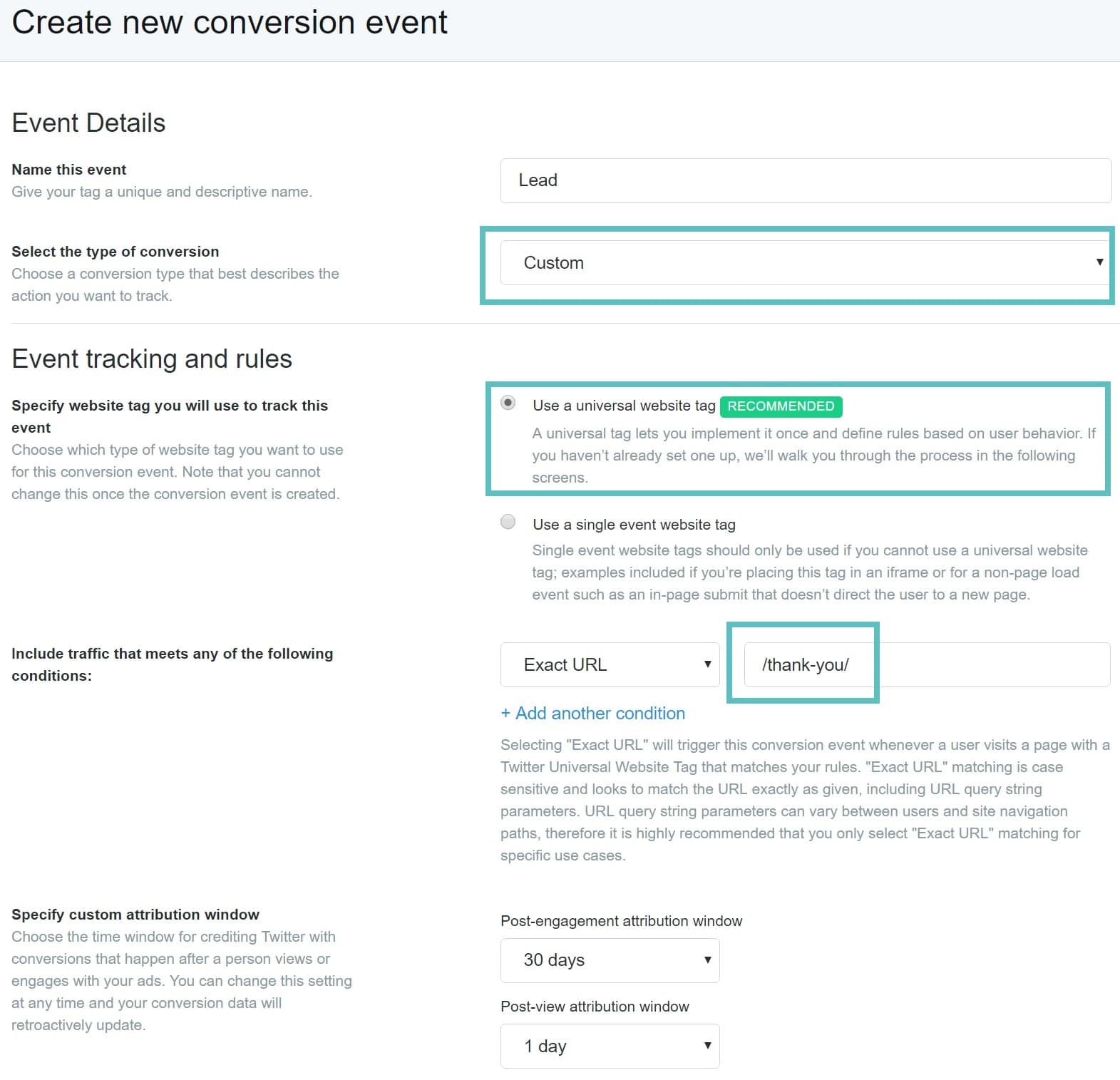 Twitter custom URL conversion Aangepaste Twitter URL conversie