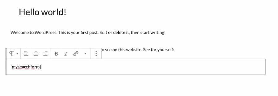 Een aangepaste shortcode om een zoekbalk toe te voegen aan je website