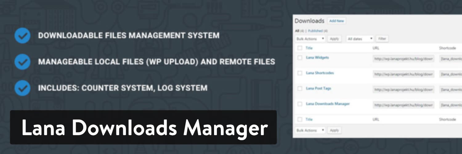 Lana Downloads Manager plugin Lana Downloads Manager plugin