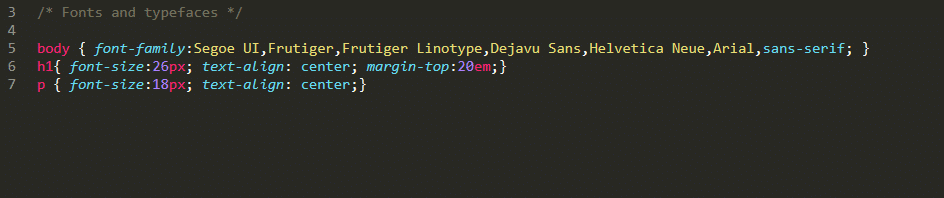 CSS stylesheet voorbeeld