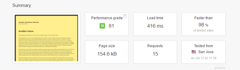 Speed test with no images or videos Teste de velocidade sem imagens ou vídeos