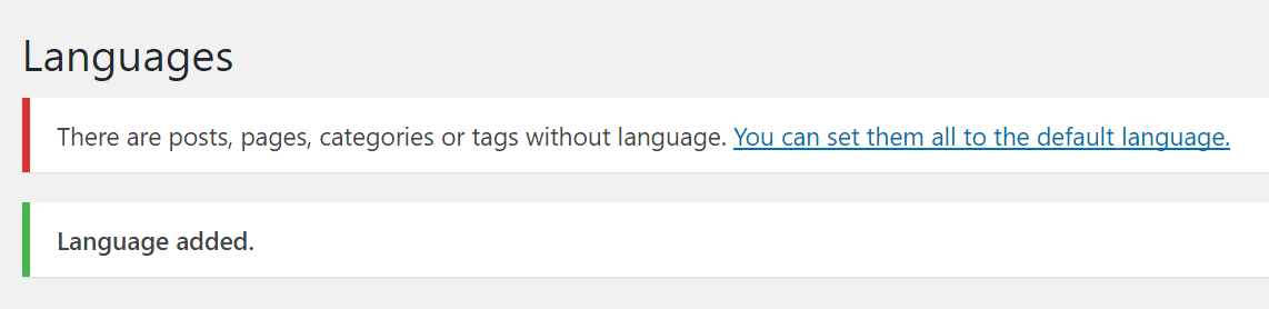 Set default language Definindo o idioma padrão