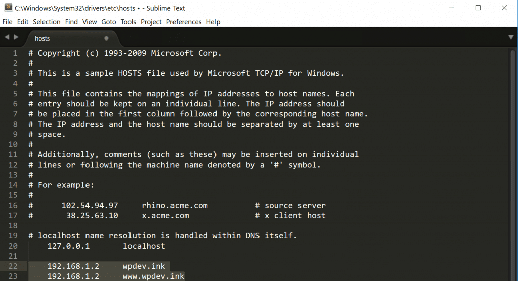 Edite seu arquivo hosts no Windows