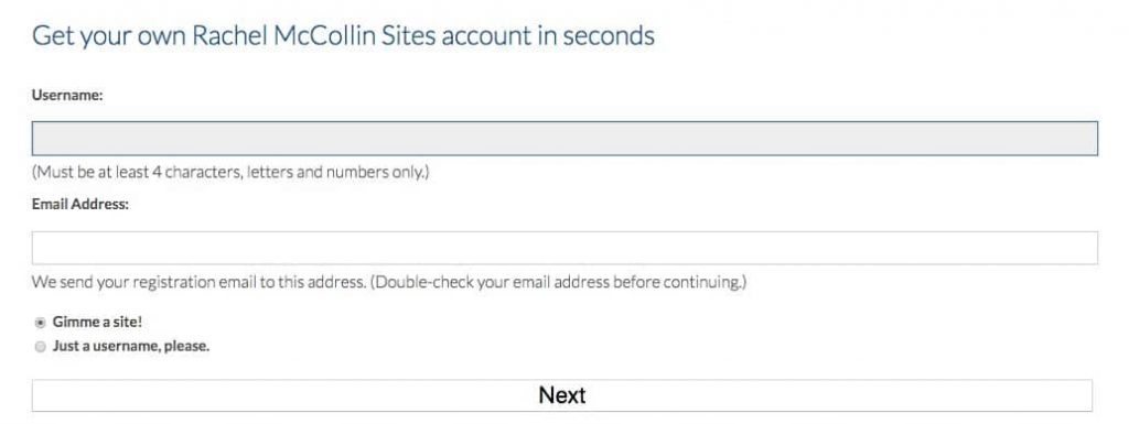 A tela wp-signup