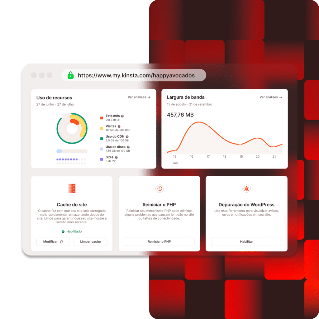 O painel MyKinsta