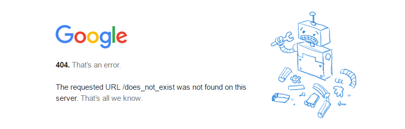 Google 404 HTTP status code Google 404 HTTP statuscode