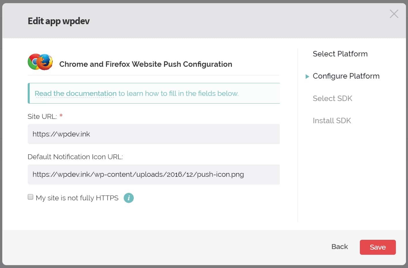 Push notification URL push notification url
