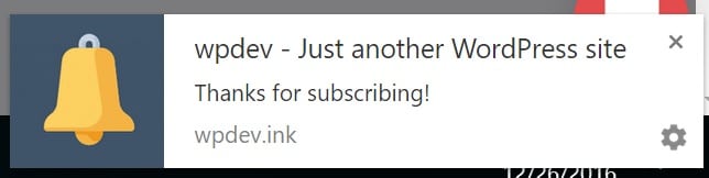 Subscribe notification subscribe notification