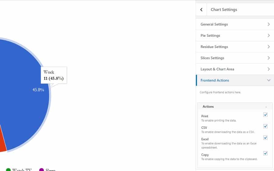 WordPress chart settings WordPress chart settings